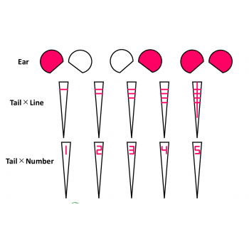 Skin marker for rodents